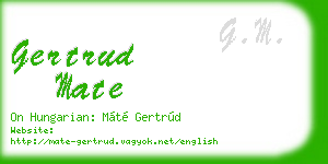 gertrud mate business card