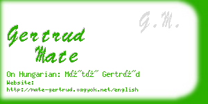 gertrud mate business card